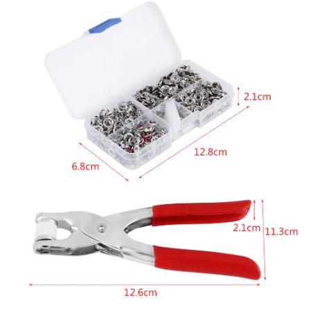 100 Pcs Stud Free - Press Stud Kit