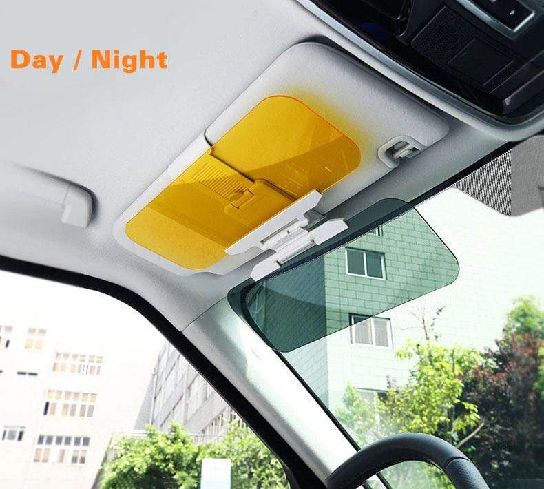 2-in-1 Day & Night Eye Protection Visor | Car Sun Visor Windshield Mirror Protector Anti Glare - 2-in-1 Day & Night Eye Protection Visor