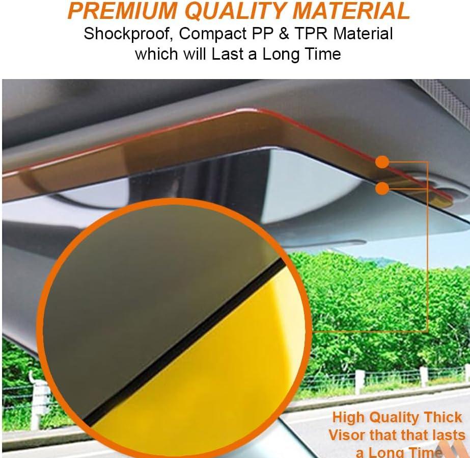 2-in-1 Day & Night Eye Protection Visor | Car Sun Visor Windshield Mirror Protector Anti Glare - 2-in-1 Day & Night Eye Protection Visor