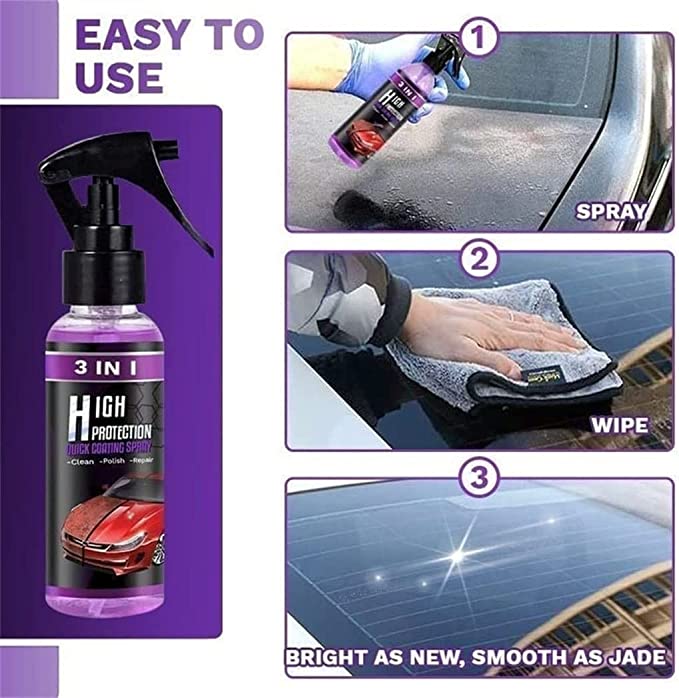 3 IN 1 High Protection Car Spray (Pack of 2) - 3 IN 1 High Protection Car Spray (Pack of 2)