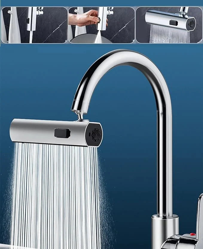 3-in-1 Waterfall Kitchen Faucet | Kitchen Sink Tap Faucets Waterfall Extender For Kitchen Sink - 3 in 1 Waterfall Kitchen Faucet