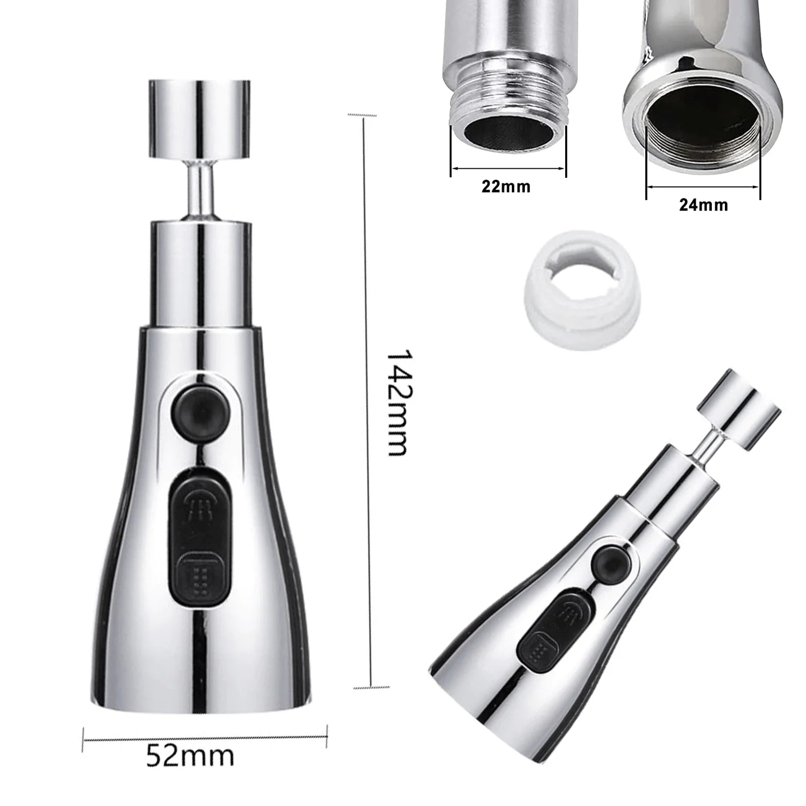 3 Modes Water Sprayer | Kitchen Accessories Sink Tap Water Aerator Faucet Tap Purifier - 3 Modes Water Sprayer