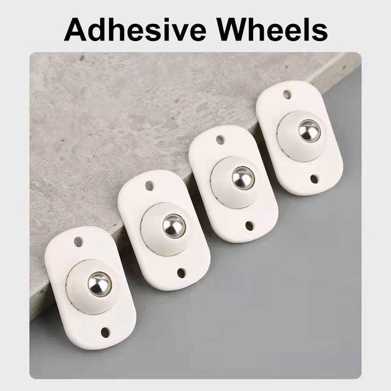 360°Adhesive Mini Swivel Wheels | Trolley Wheels Caster Cart Small Rubber Swivel Adhesive Wheels - 360°Adhesive Mini Swivel Wheels