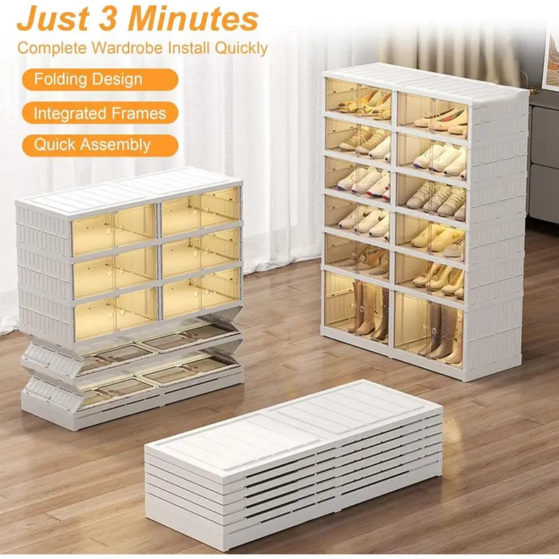 ShoeNest™ Smart Foldable Compact 4 Layer Shoe Rack