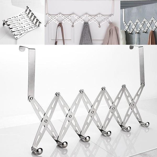 [ 6 Hook ] Stainless Steel Door Hanging Hanger Hook - [ 6 Hook ] Stainless Steel Door Hanging Hanger Hook