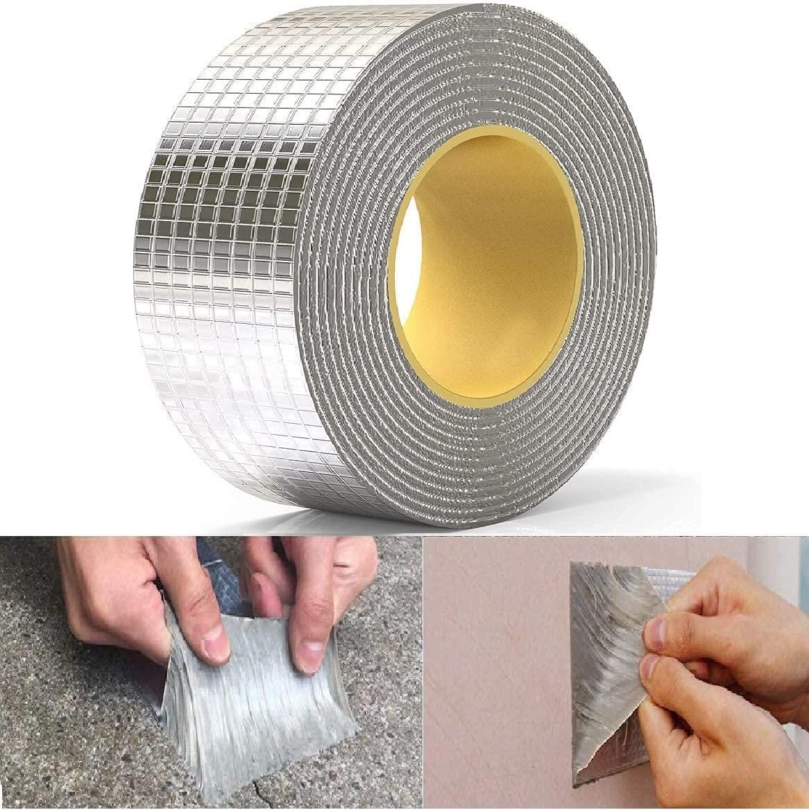 Aluminium Rubber Tape | Adhesive Waterproof Leakage Tape Aluminium Foil Pipe Repair Tape - Waterseal Aluminium Rubber Tape - Extra Long Version