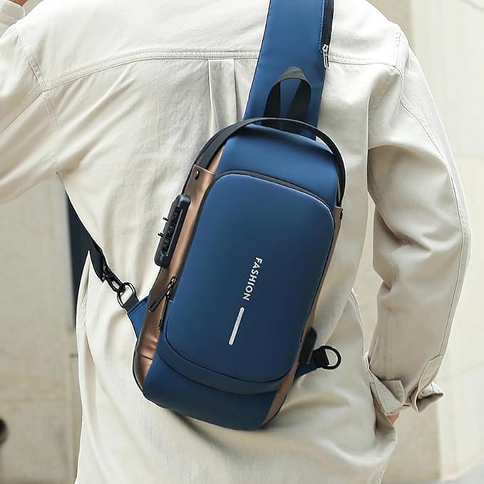 Anti-Theft Crossbody Sling Bag with USB Charging