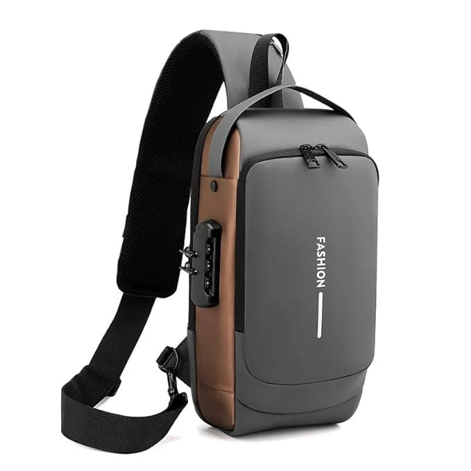 Anti-Theft Crossbody Sling Bag with USB Charging