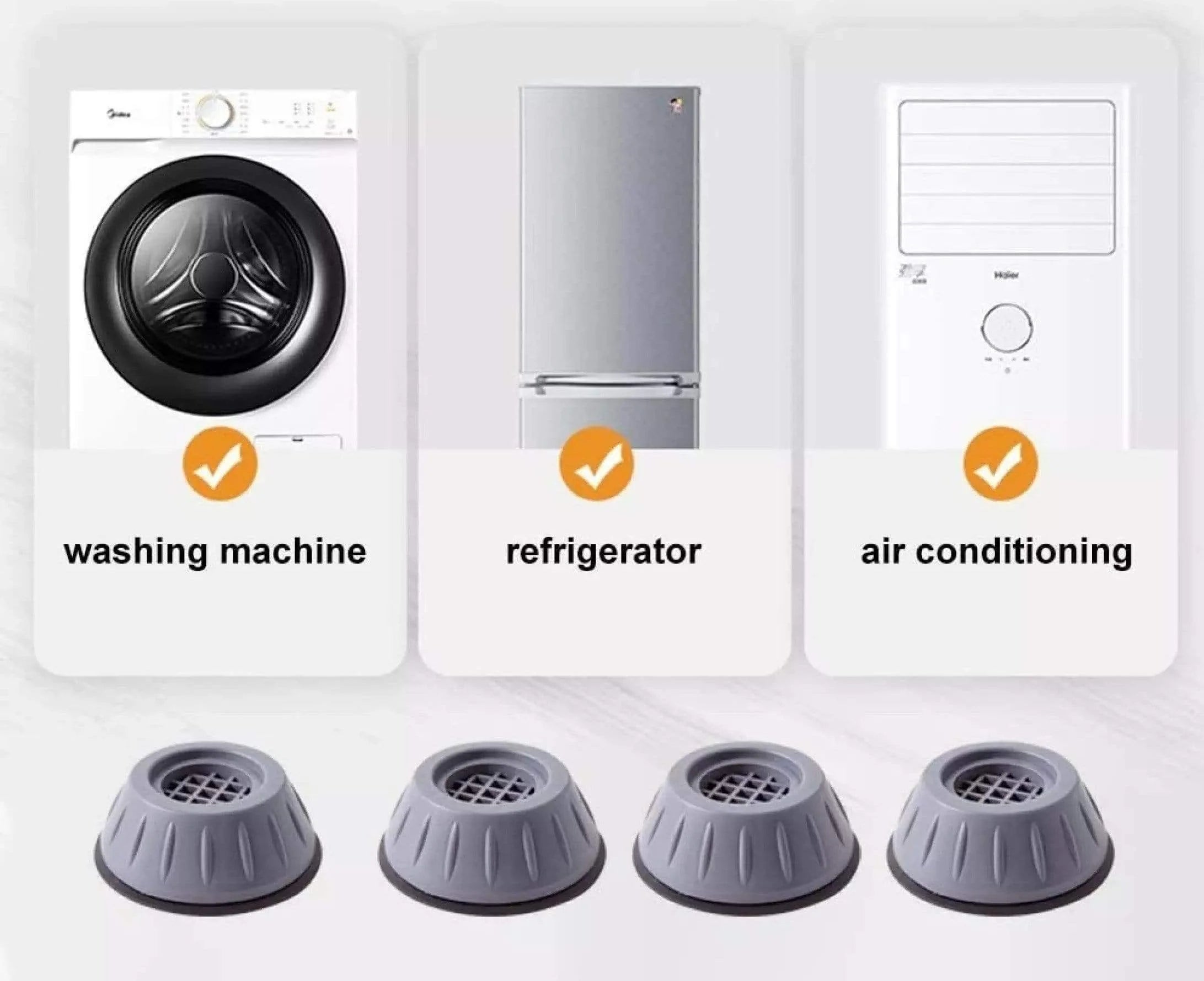 Anti Vibration Pads for Washing Machine Rubber Pads  - Anti Vibration Pads - Large-Pack of 4 - Anti Vibration Pads (Pack of 4)