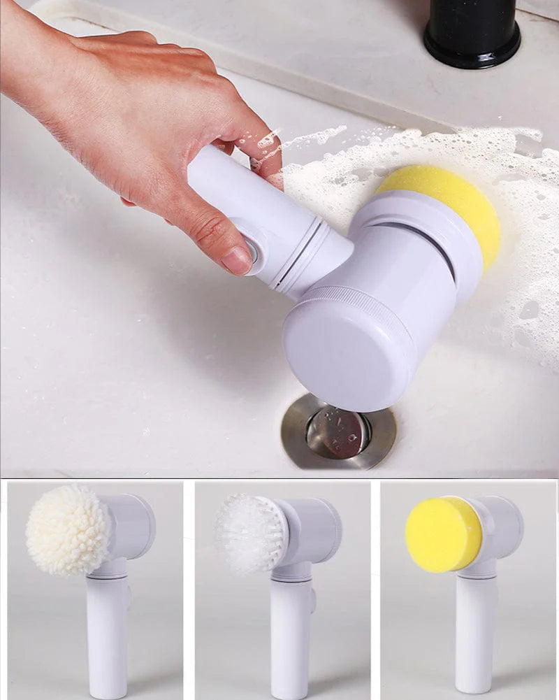 Bathroom Cleaning Brush Electric Scrubber Brush For Bathroom - Electric Cleaning Brush - 3-in-1 Electric Cleaning Brush