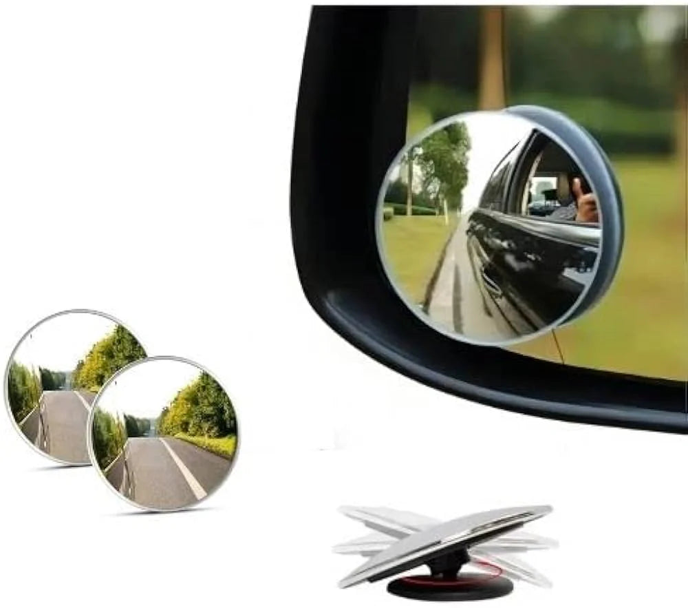 Blind Spot Mirror for Car | Blind Spot Mirror For Car Curved Round Large Car Mirror Accessories - Buy 1 Get 1 Free - Blind Spot Mirror for Car (Pack of 2)