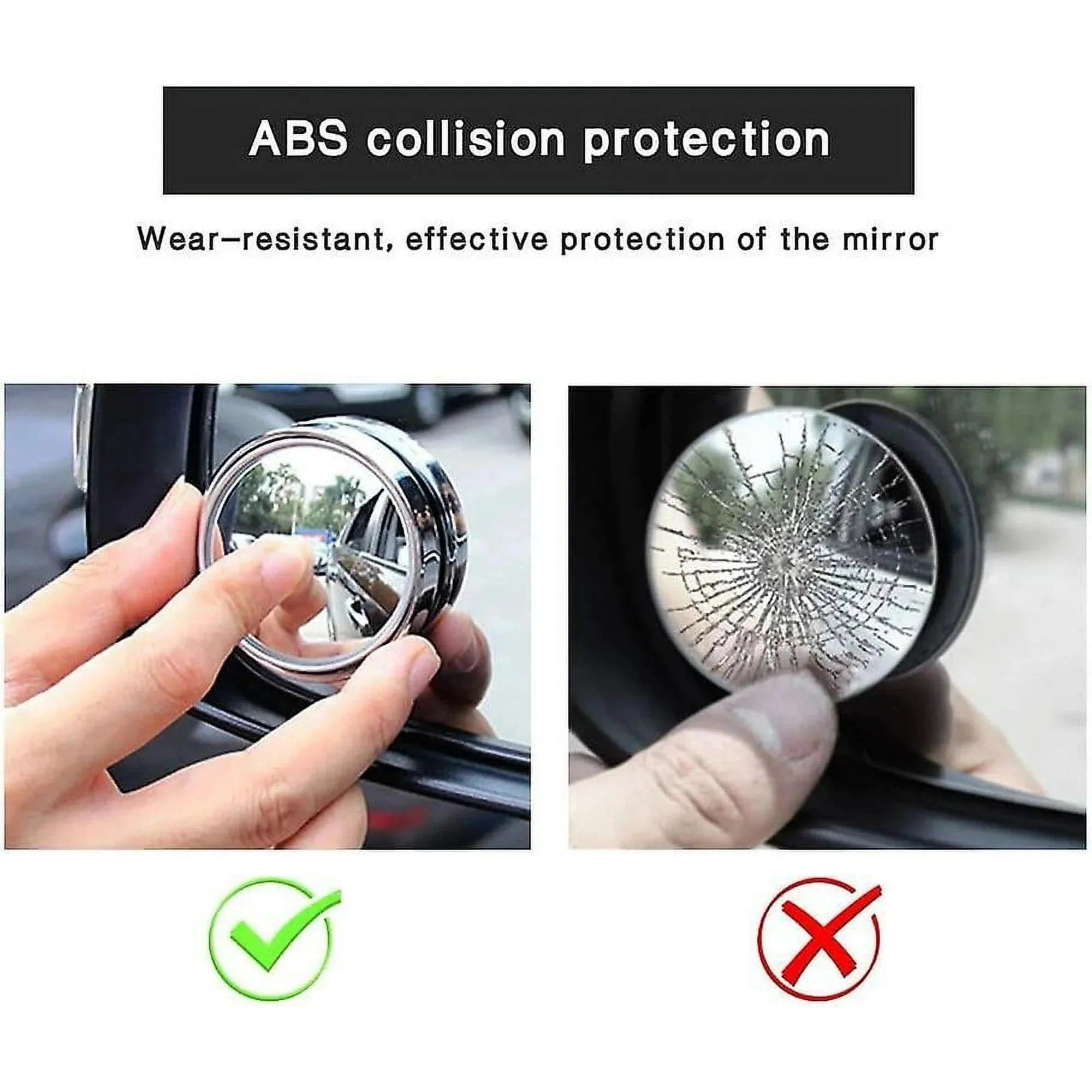 Blind Spot Mirror for Car | Blind Spot Mirror For Car Curved Round Large Car Mirror Accessories - Buy 1 Get 1 Free - Blind Spot Mirror for Car (Pack of 2)