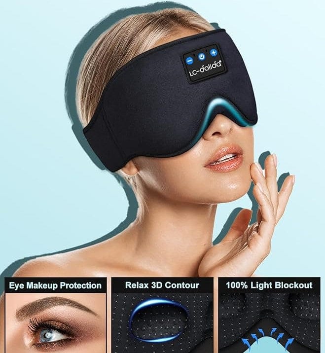Bluetooth Sleep Mask | Sleep Well Eye Mask For Sleeping Blindfold Eye Cover Sound Sleep - Bluetooth Audio Sleep Mask