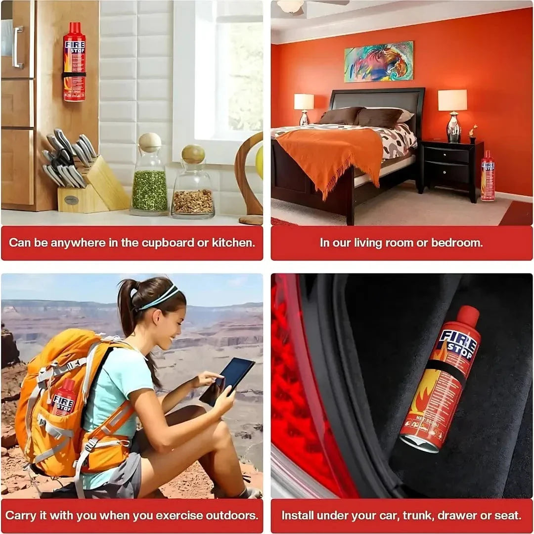 Car & Home Fire Extinguisher | Fire Extinguisher Smoke Detector Safety Car Fire Extinguisher - Pack Of 1 - Car & Home Fire Extinguisher