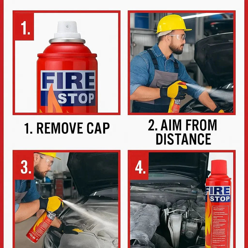 Car & Home Fire Extinguisher | Fire Extinguisher Smoke Detector Safety Car Fire Extinguisher - Pack Of 1 - Car & Home Fire Extinguisher