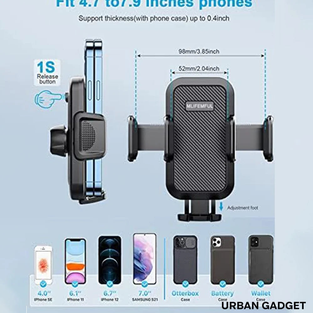 Car Phone Holder | Mobile Holder For Car Phone Holding Car Stand Dashboard Mobile Holder - Adjustable Car Phone Holder with Suction Cup