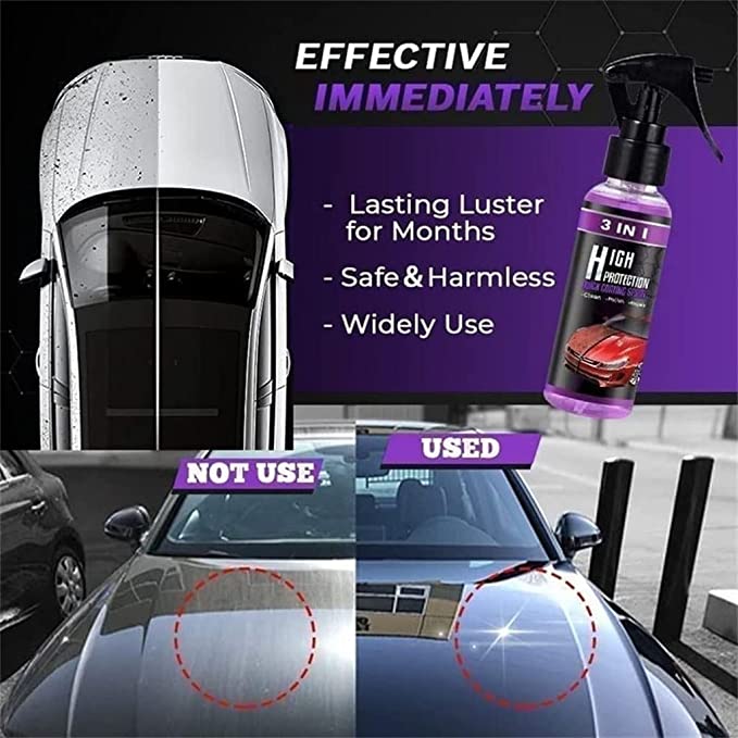 Ceramic Coating Wax Car Paint Protection Hydrophobic Spray - Ceramic Coating Spray - Ceramic Coating Spray (Pack of 2)