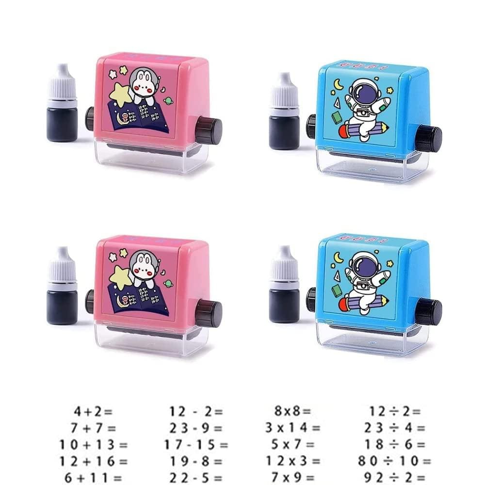 Childrens Stamps Roller Stamp Brain Improvement Device For Your brain  - Math Roller Stamp (Pack Of 2) - Pack of 2 - Math Roller Stamp (Pack Of 2)