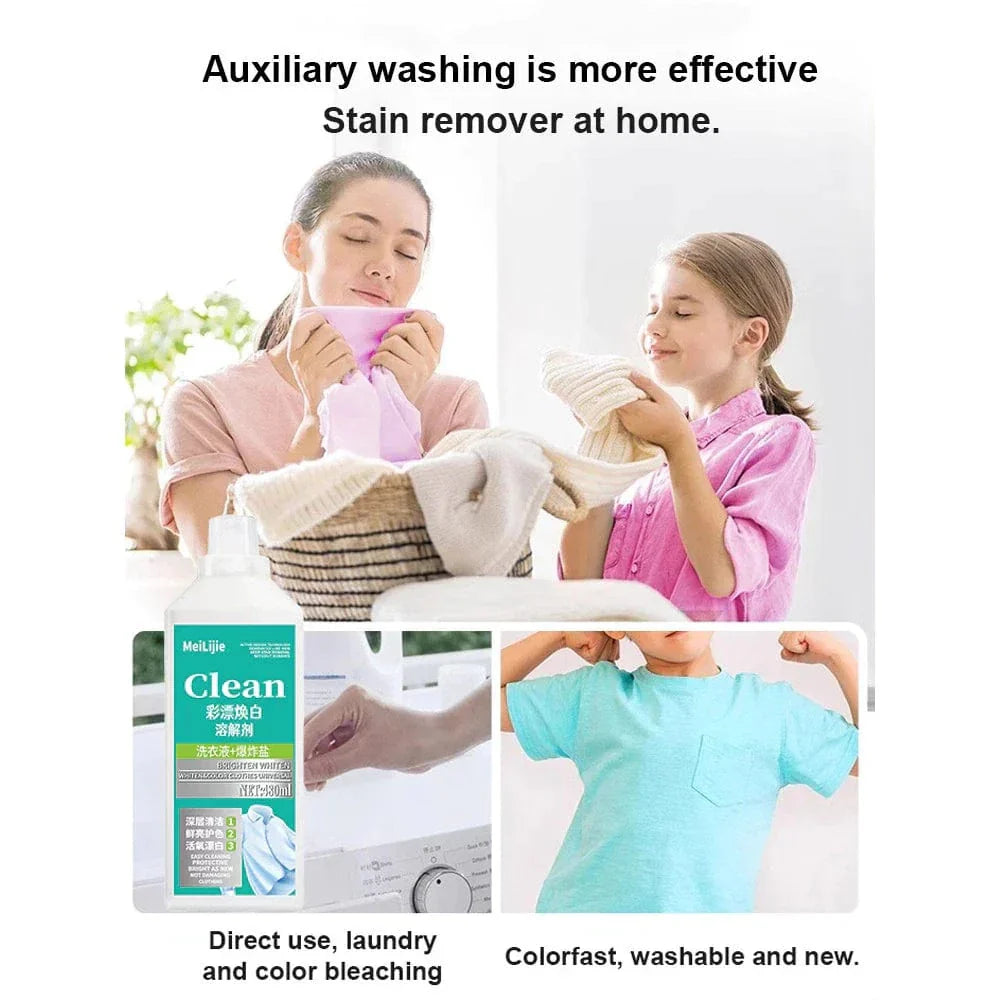 Clean 8 in 1 Colour Bleach Stain Remover (Pack of 2) | Stain Remover For Clothes Removal Products Oil Stain Laundry Bleach - Clean 8 in 1 Colour Bleach Stain Remover (Pack of 2)