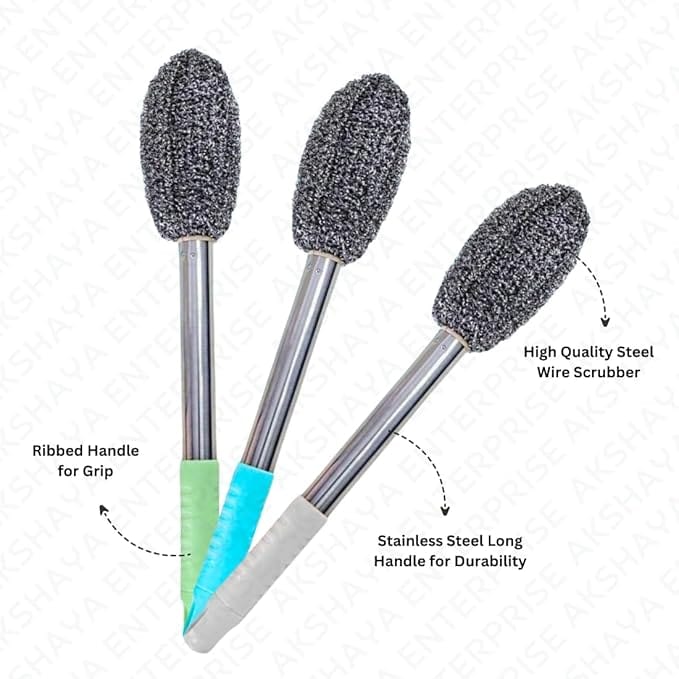 Cleaner Scrubber Brush (Pack of 2) | Toilet Cleaner Bottle Brush Bathroom Crubber Brush - Cleaner Scrubber Brush (Pack of 2)