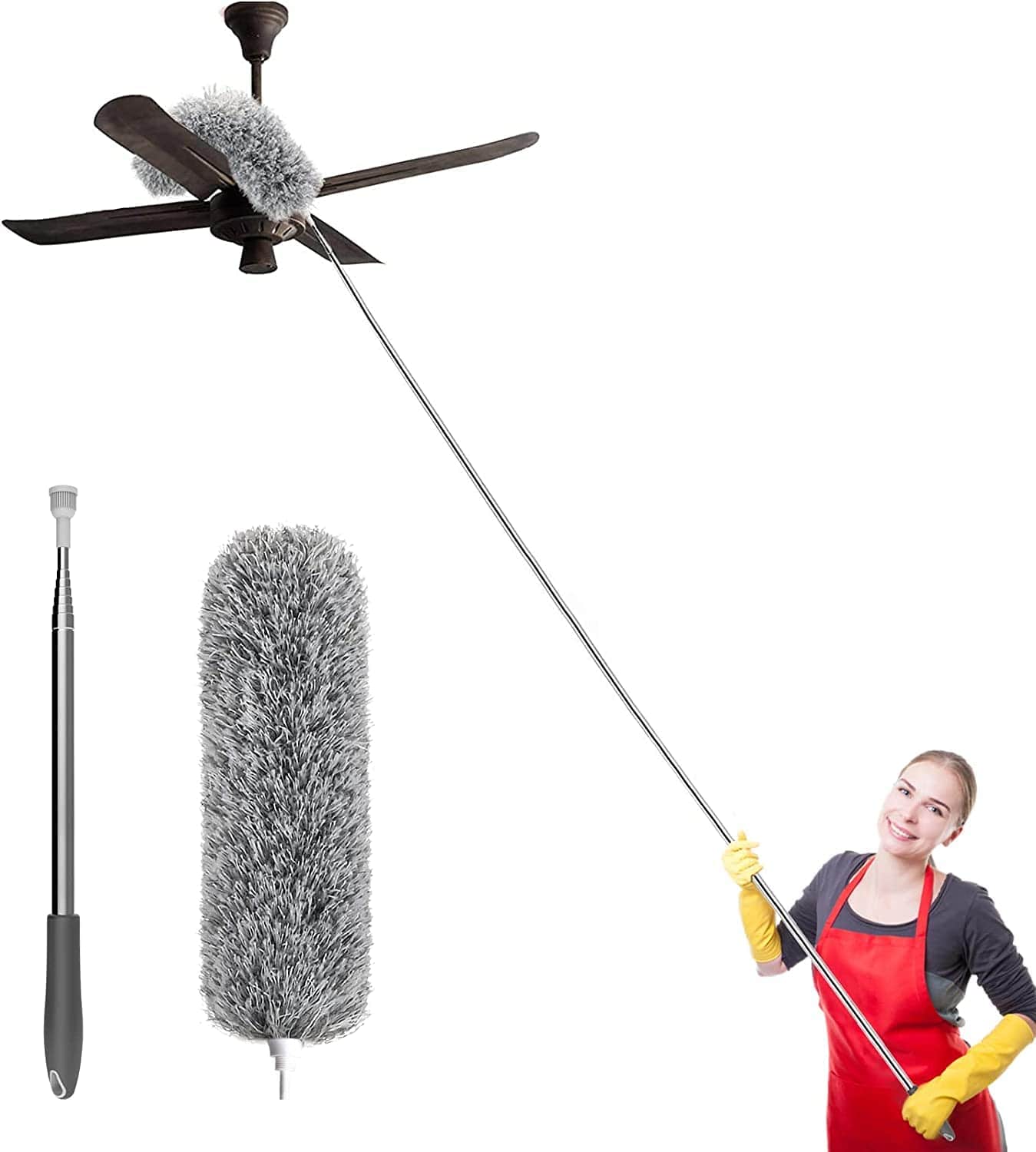 Cleaning Microfiber Fan Duster Fan Cleaner Duster Roof Cleaning - Bendable Extendable Fan Ceiling Duster - Bendable Extendable Fan Ceiling Duster