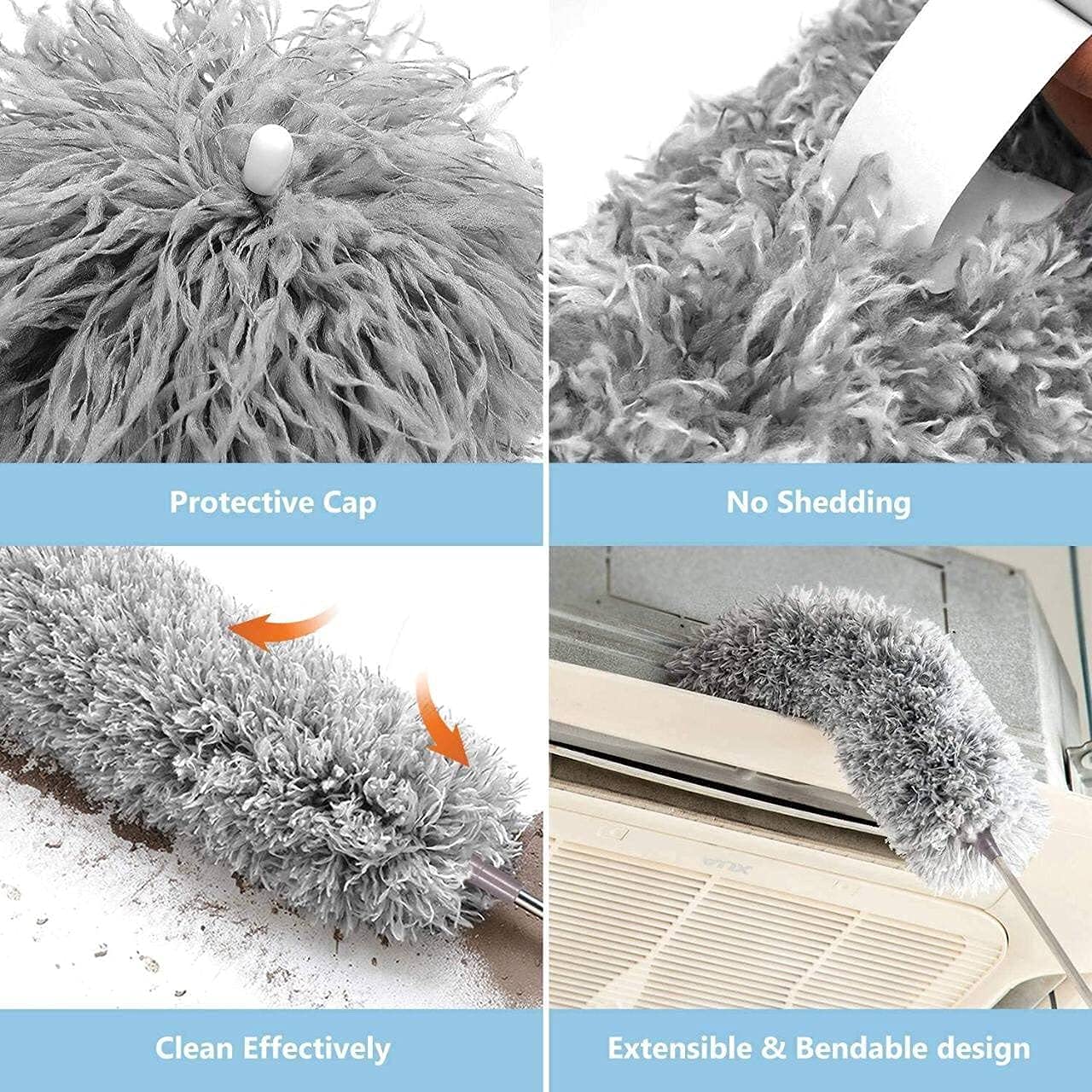 Cleaning Microfiber Fan Duster Fan Cleaner Duster Roof Cleaning - Bendable & Extendable Fan Ceiling Duster - Bendable & Extendable Fan Ceiling Duster