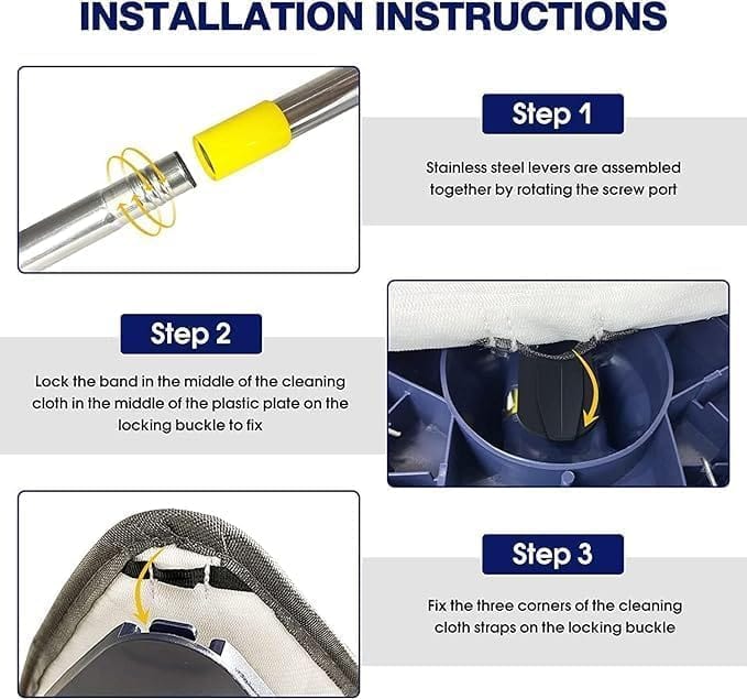 Cleaning Mop Floor Cleaner Rotating Microfiber Pocha - Triangular Mop - Multifunctional Triangular Mop