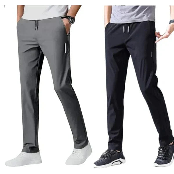 Combo of 2 Men's Sports Regular Fit Lycra Track Pants (Pack of 2) - S - Combo of 2 Men's Sports Regular Fit Lycra Track Pants (Pack of 2)