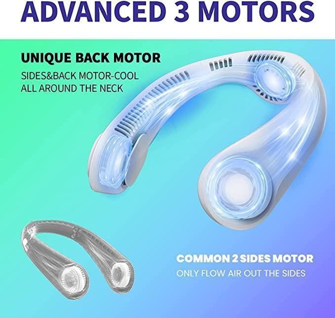 Cooling Rechargable Fan Portable Neck USB Mini Rechargable Fan  - Portable Neck Fan - Portable Neck Fan