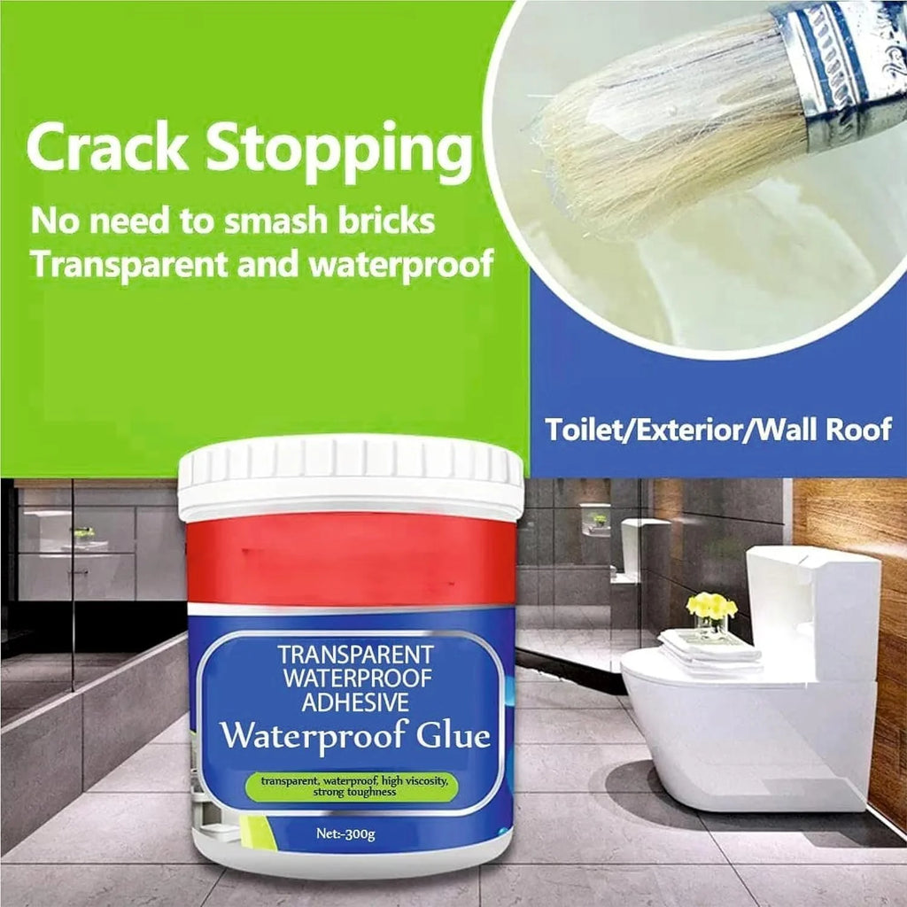Crack Seal Agent - Roof Sealing Rubber Waterproofing Membrane Leak Sealant - Crack Seal Agent (Pack of 2) + Free Brush