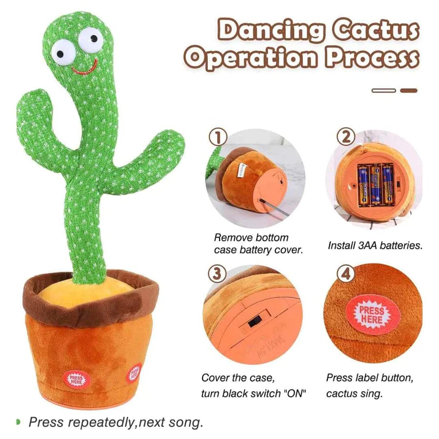Dancing Talking Cactus Toy Mimicking Singing Push Toy  - Dancing Talking Cactus Toy - Dancing Talking Cactus Toy