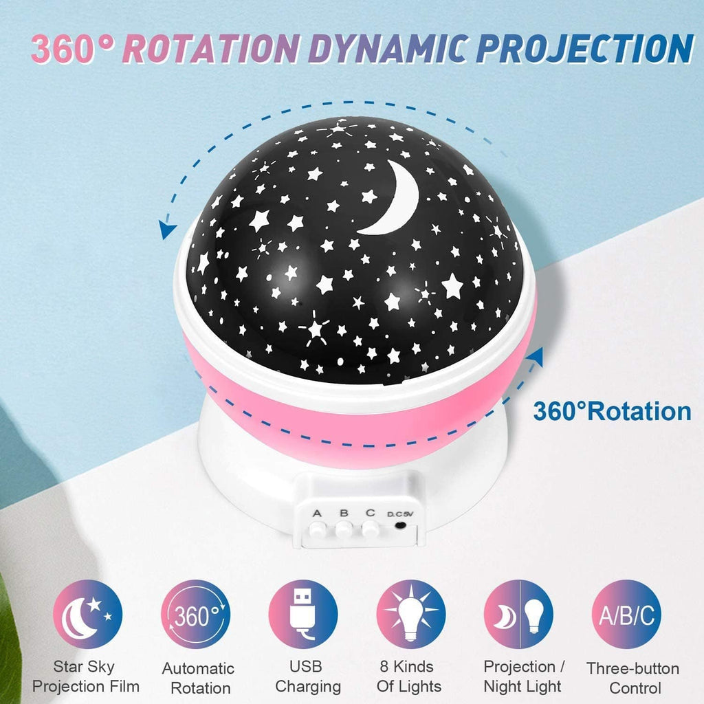 Decorative Star Lights Rotating Night Lamp Projector - Night Light Projector - Night Light Projector