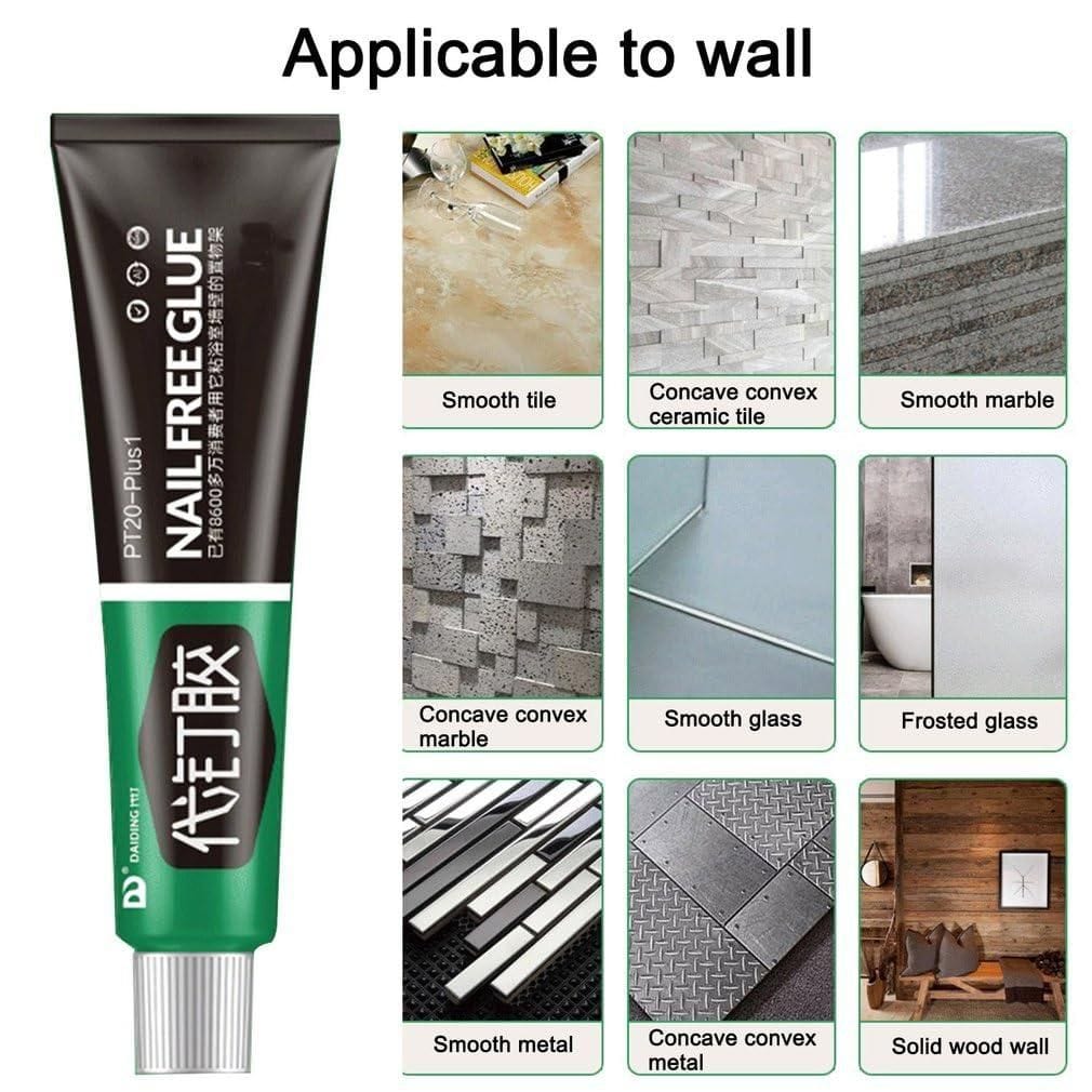 Door Sealant Nails With Adhesive Glass Glue Waterproof  - Multifunction Adhesive Glue (Pack Of 2) - Nail Free Glue (Pack Of 2)