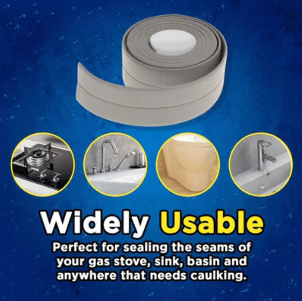 Double Sided Waterproof Caulk Tape Caulk Strip Tape Sealing Strip - Kitchen Caulk Tape (Pack of 2) (Buy 1 Get 1 Free) - Kitchen Caulk Tape (Pack of 2)