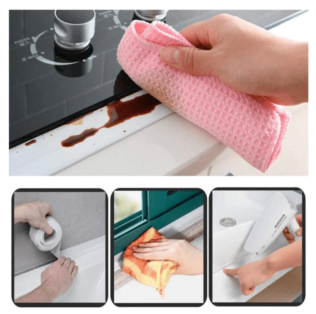 Double Sided Waterproof Caulk Tape Caulk Strip Tape Sealing Strip - Kitchen Caulk Tape (Pack of 2) (Buy 1 Get 1 Free) - Kitchen Caulk Tape (Pack of 2)