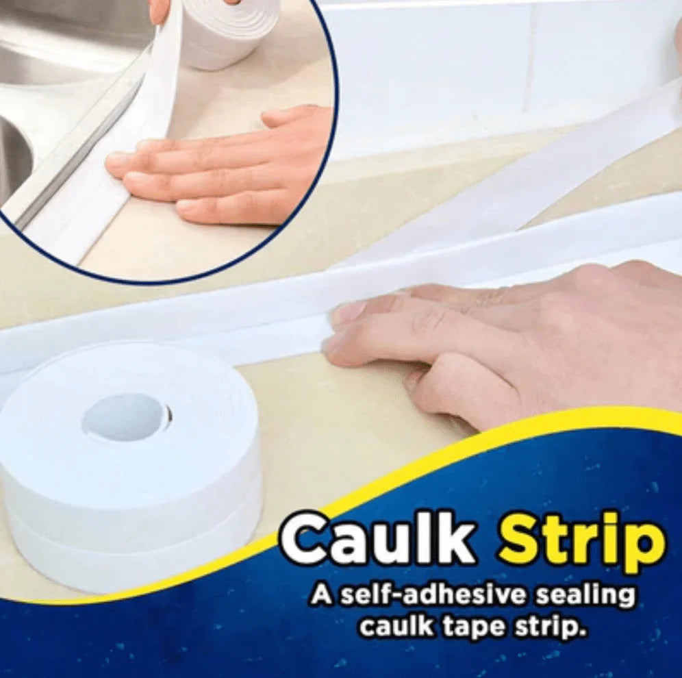Double Sided Waterproof Caulk Tape Caulk Strip Tape Sealing Strip - Kitchen Caulk Tape (Pack of 2) (Buy 1 Get 1 Free) - Kitchen Caulk Tape (Pack of 2)