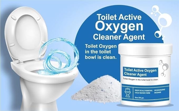 Drainage Cleaner Toilet Bathroom Drain Cleaner Powder Product - Toilet Cleaner (Pack of 2) - Toilet Active Oxygen Cleaner Agent (Pack of 2)