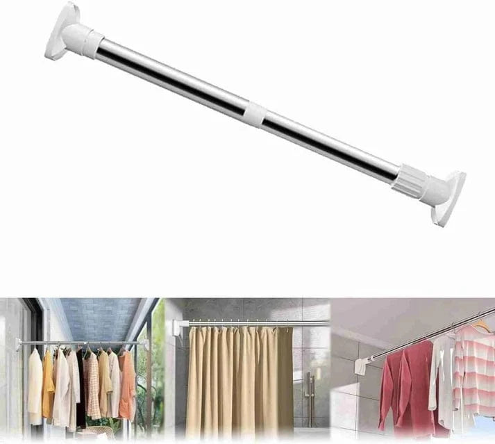 Drill-Free Adjustable Curtain Rod | Curtain Rod Adjustable Extendable Door Curtains Window Rods - Drill-Free Adjustable Rod