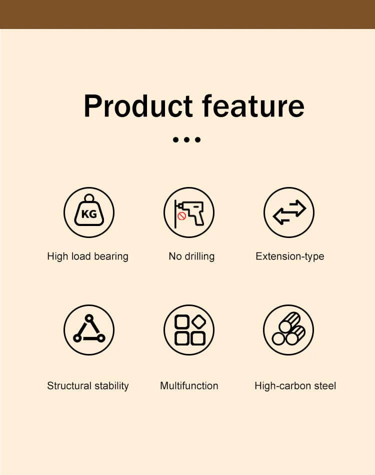 Drill-Free Adjustable Curtain Rod | Curtain Rod Adjustable Extendable Door Curtains Window Rods - Drill-Free Adjustable Rod