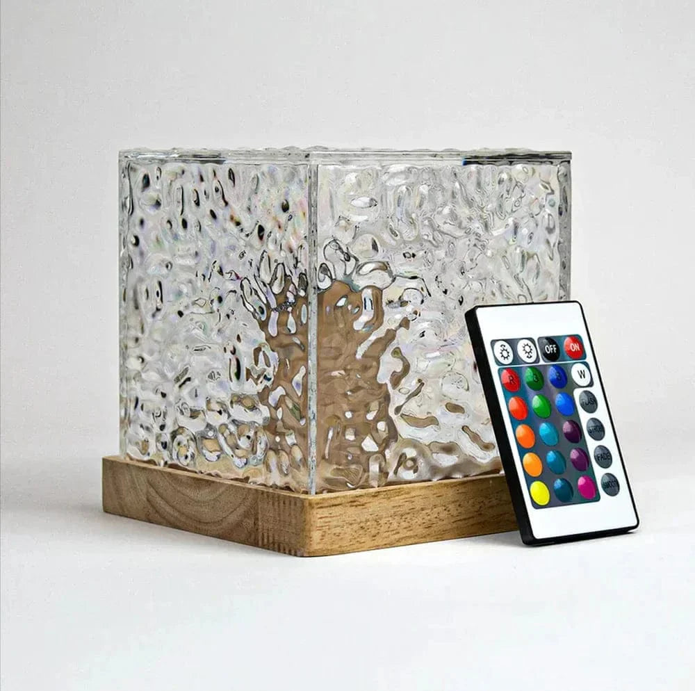 Dynamic Water Reflection Night Lamp | Night Table Lamp For Bedroom Home Decor Lights Nighlight Crystal Lamp - Dynamic Water Reflection Night Lamp