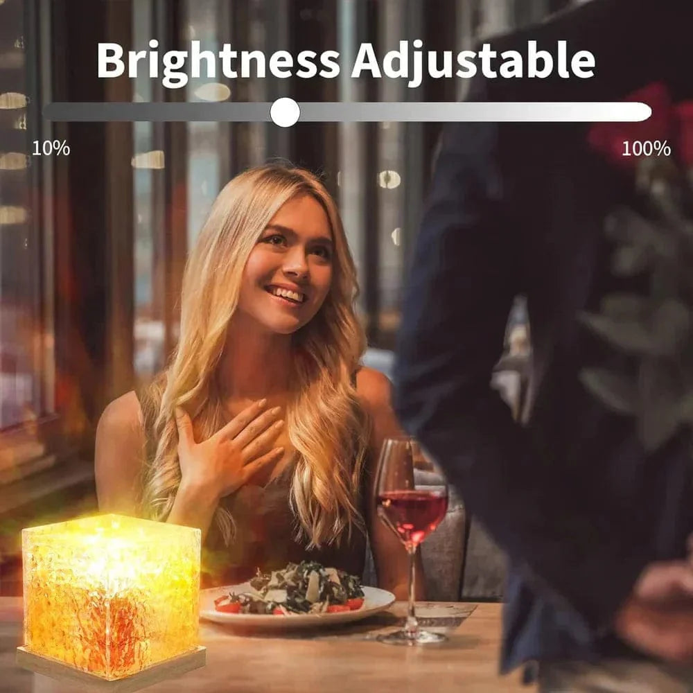 Dynamic Water Reflection Night Lamp | Night Table Lamp For Bedroom Home Decor Lights Nighlight Crystal Lamp - Dynamic Water Reflection Night Lamp