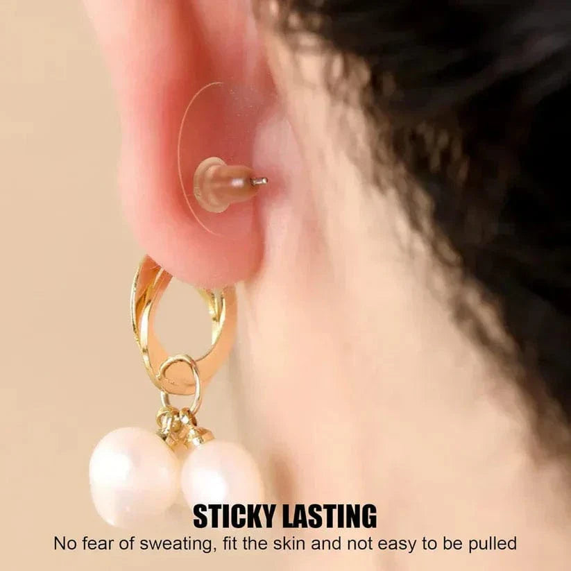 Earlobe Support Patches (100 PCS) | Earring Lobe Hole Heavy Earing Support Sticker Invisible Packs - Premium Earlobe Support Patches (100 PCS)