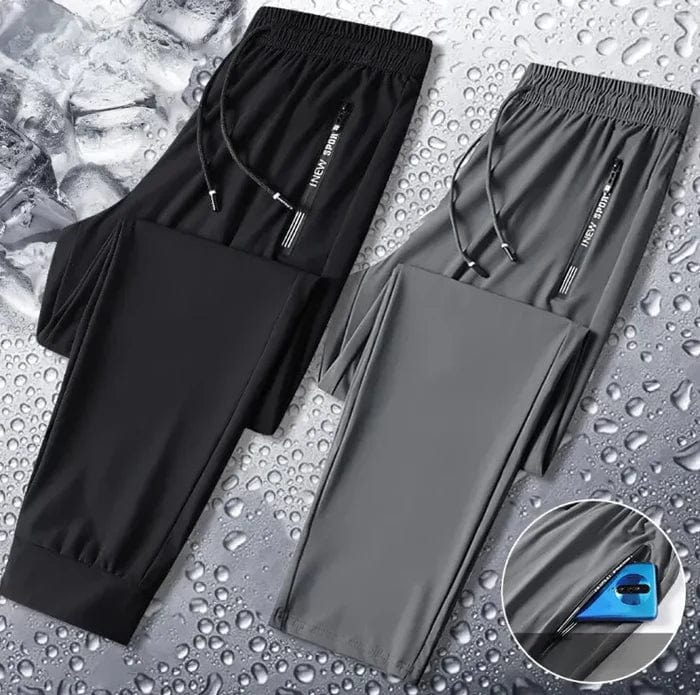 Elastic Men's Track Pants Tracksuits Of Men Lycra Black Pants (Pack of 2) - S - Elastic Men's Track Pants (Pack of 2)
