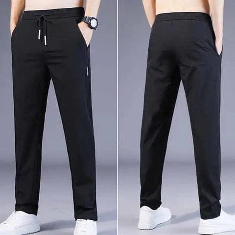 Elastic Men's Track Pants Tracksuits Of Men Lycra Black Pants (Pack of 2) - S - Elastic Men's Track Pants (Pack of 2)