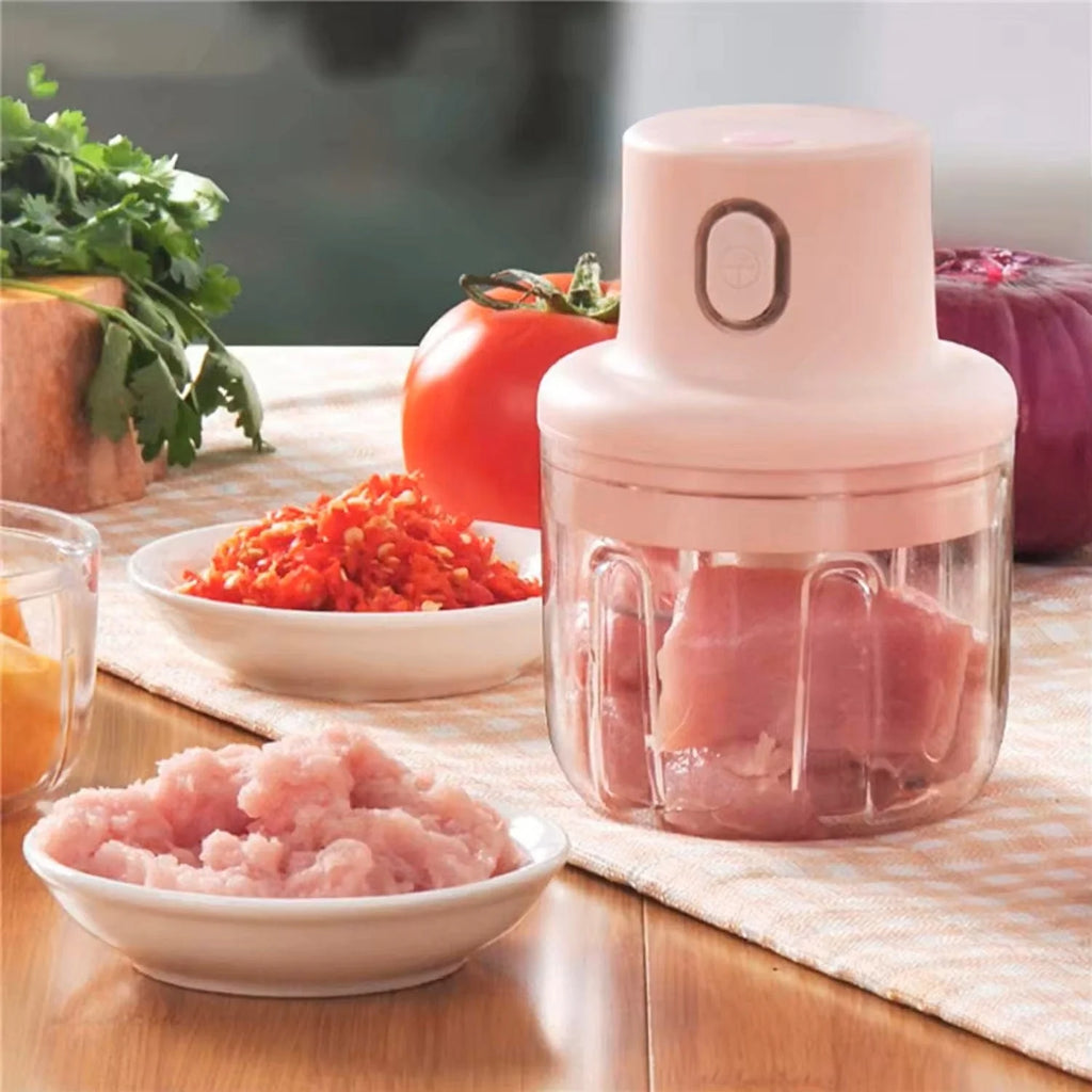 Electric Food Processor Grinder | Mini Electric Vegetable Chopper Onion Tomato Chopper - Large - Electric Food Processor