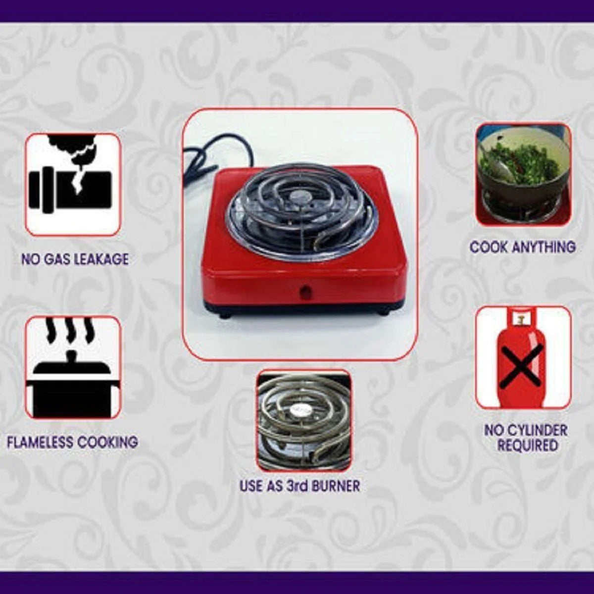 Flameless Electric Cooking Stove | Flameless Electric Cooking Stove - Flameless Electric Cooking Stove
