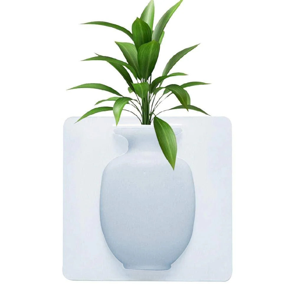Flower Vase Home Decoration Flower Pot Vasing Flowers- Stick-on Silicone Vase - Stick-on Silicone Vase