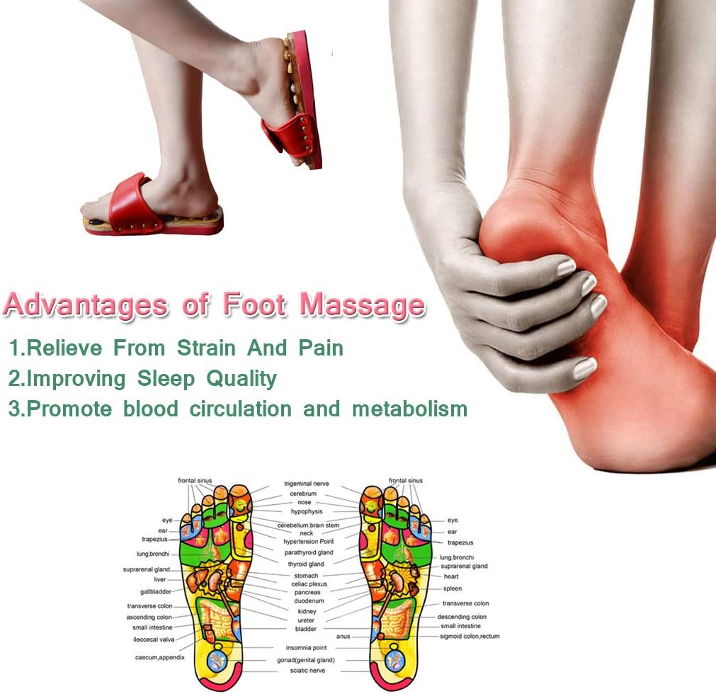 Foot Massager Acupressure Slippers Massager For Feet Stone Slippers - Acupressure Stone Slippers - Acupressure Stone Slippers