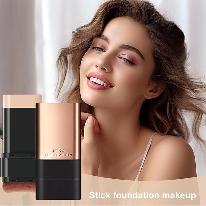 Foundation Stick | Glass Skin Tone Korean Skincare Products Flawless Foundation - 2 in 1 Foundation Stick for Korean Glass Skin