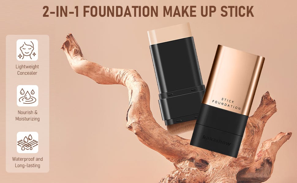 Foundation Stick | Glass Skin Tone Korean Skincare Products Flawless Foundation - 2 in 1 Foundation Stick for Korean Glass Skin